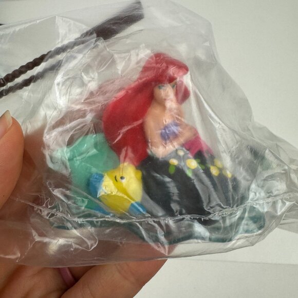 Sealed Vtg 90s Little Mermaid Flounder Applause Cake Topper Figurine Palm Trees - Picture 11 of 11